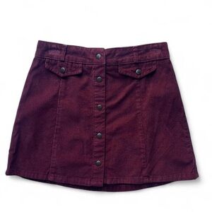Urban‎ Outfitters Burgundy Mini Skirt